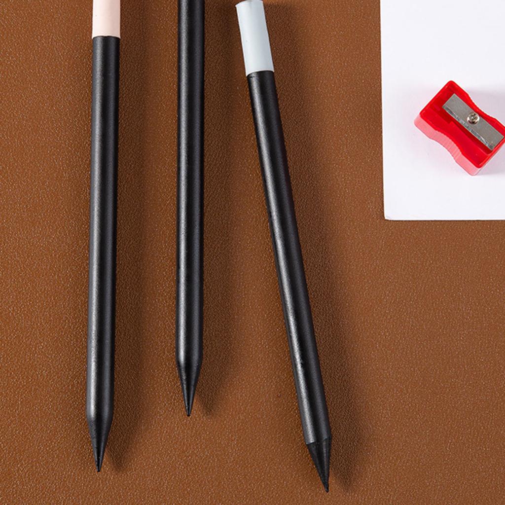 Вечный карандаш с ластиками и точилкой, стираемый, без чернил, вечный карандаш, подарок для студента, для письма и рисования