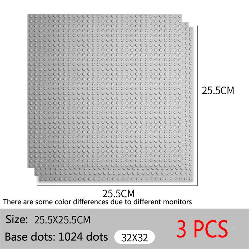 3 шт. Классические Базовые Пластины Строительные Блоки 32x32 32x16 Точек Строительные Основы Пластины Кирпичи Сборка Городская Дорога MOC Друзья Городские Игрушки