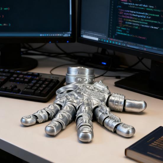 3D-печатная механическая рука фигурка подвижные суставы роботизированная рука статуэтка снятие стресса ладонь фиджет-игрушка украшение для дома офиса настольное украшение