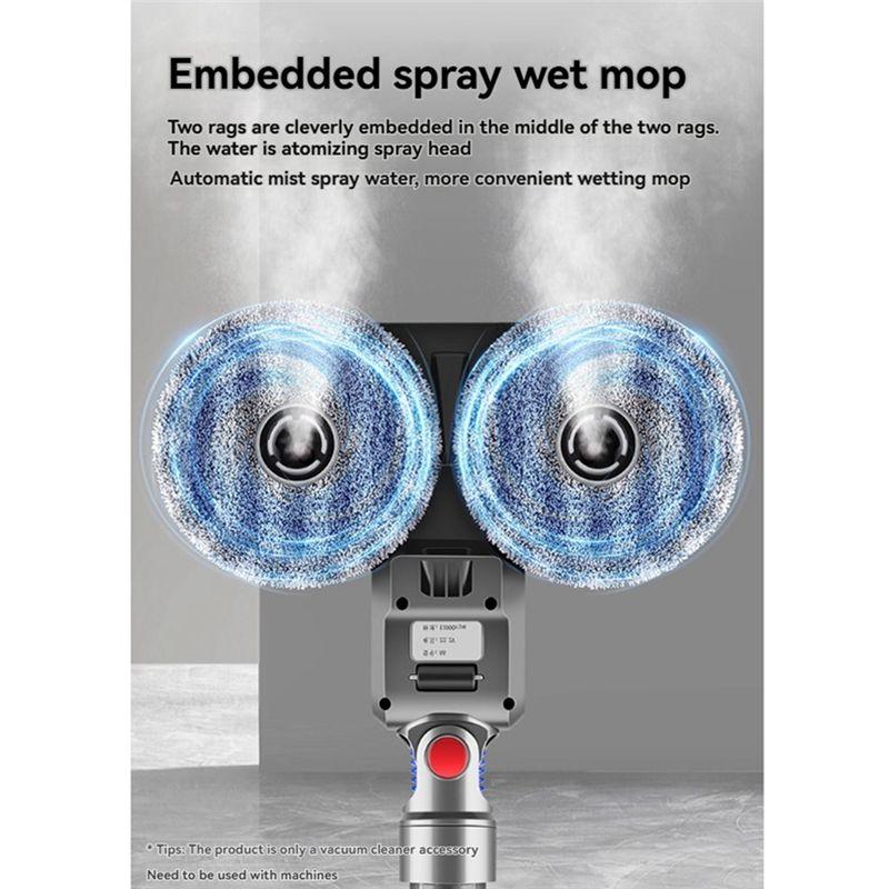 AEE2-Насадка-электрошвабра для пылесосов Dyson V7 V8 V10 V11 V15 с 4 салфетками для мытья пола, насадка для сухой и влажной уборки пола