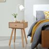 Bedside Table - VIDAXL - Solid Pine Wood - Vintage - 2 Drawers - Brown