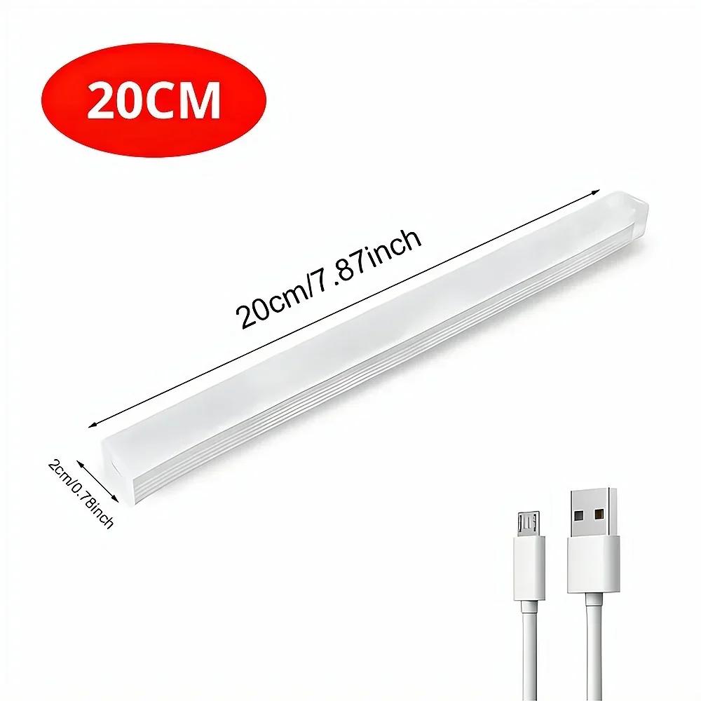 Датчик движения Ночники Беспроводной светодиодный светильник USB Перезаряжаемый Магнитный Для Гардеробной Комнаты Кухни Прохода Трубка Детектор Лампа