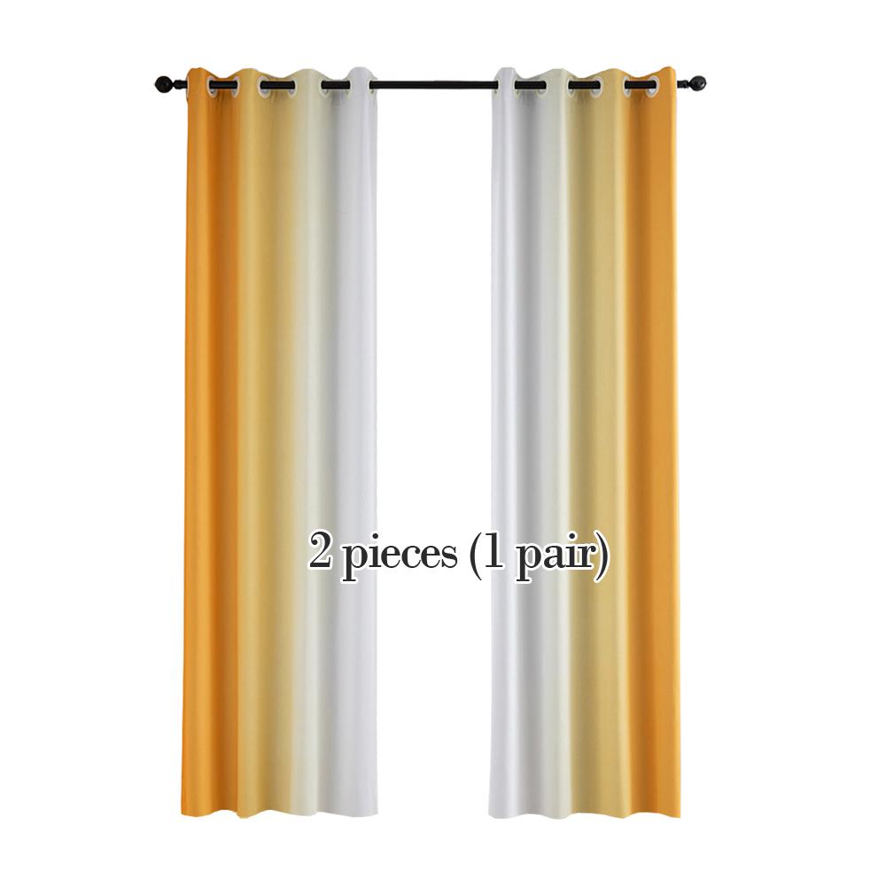 2 шт. градиентные цветные шторы для спальни, гостиной, кухни, современные шторы, жалюзи на заказ