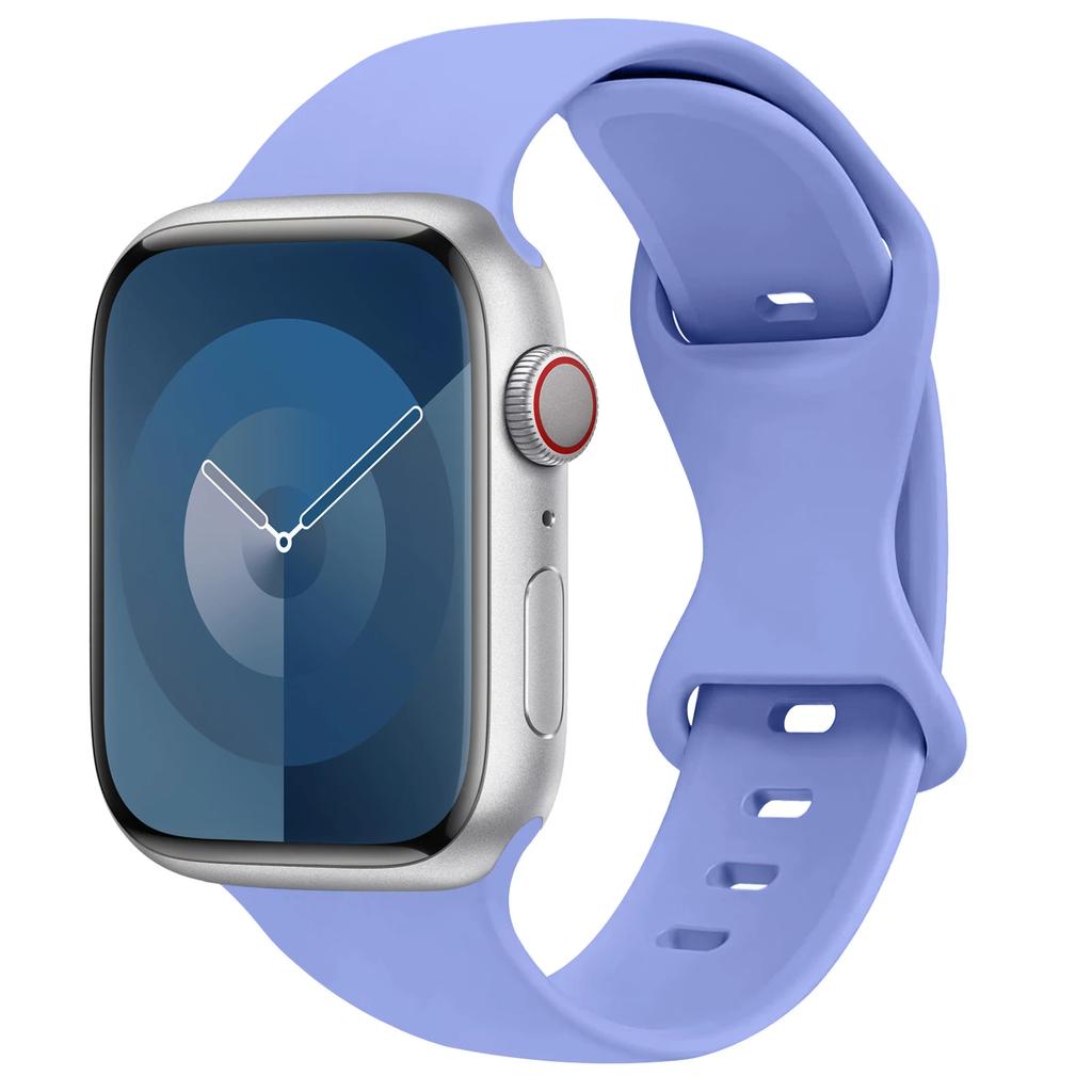 Силиконовый ремешок для Apple Watch Band 45 мм 44 мм 41 мм 40 мм 42 мм 46 мм ultra 49 мм Спортивный браслет correa серия 11 7 8 9 10 4 3 5 6 se