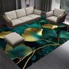 Luxury Green Golden Leaves Carpet Living Room Decoration Bedroom Carpet Washable Lounge Sofa Area Rug Big Size Coffee Tables Mat