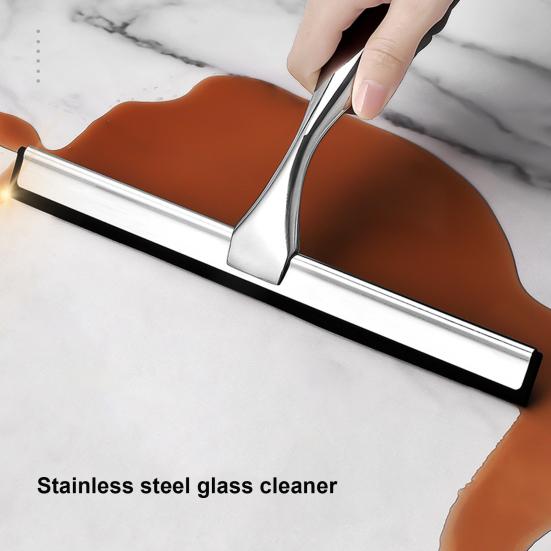 Скребок для стеклянных дверей Эргономичная ручка Нержавеющая Удобная ручка с крючком Легко повесить Скребок для душа для стеклянных дверей Инструмент для чистки окон