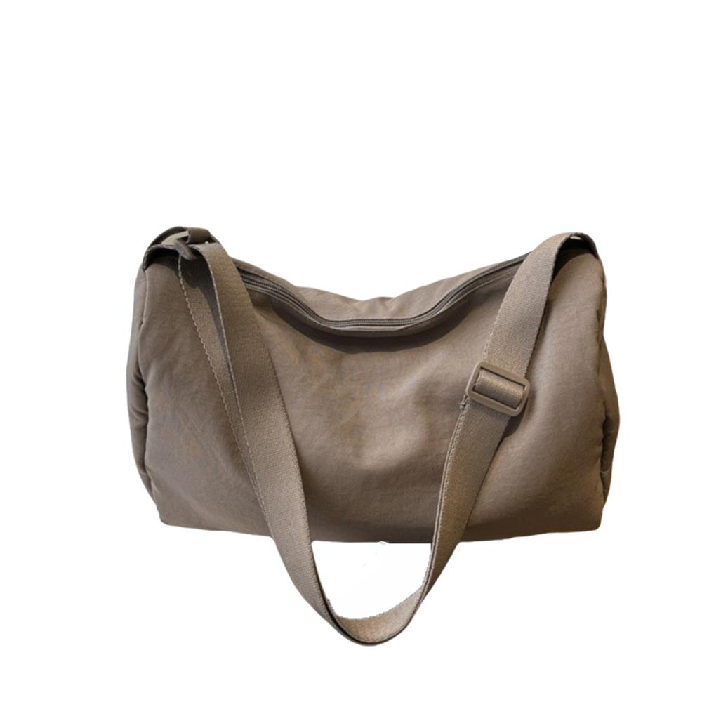 Large Capacity Simple Crossbody Bag Solid Color Canvas Pillow Bag Versatile Shoulder Bag Women