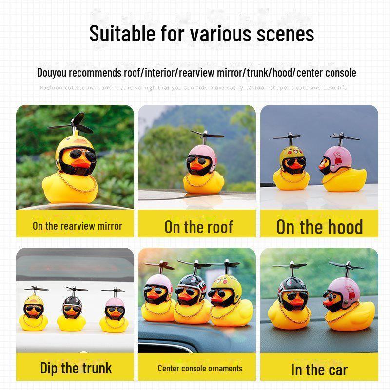 Милый мультяшный шлем-утенок с подсветкой для электромобилей