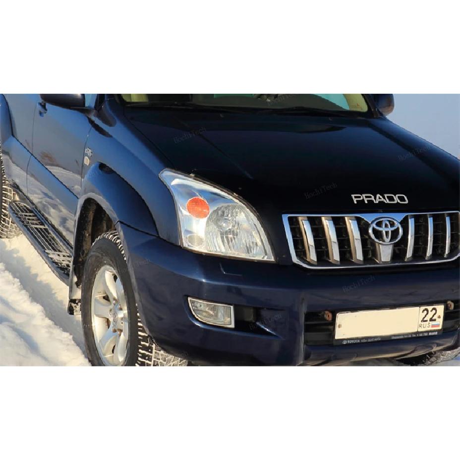 Накладка на фары для Toyota Land Cruiser Prado J120 2003~2009 Прозрачный корпус Стекло рассеивателя передних фар Колпак лампы