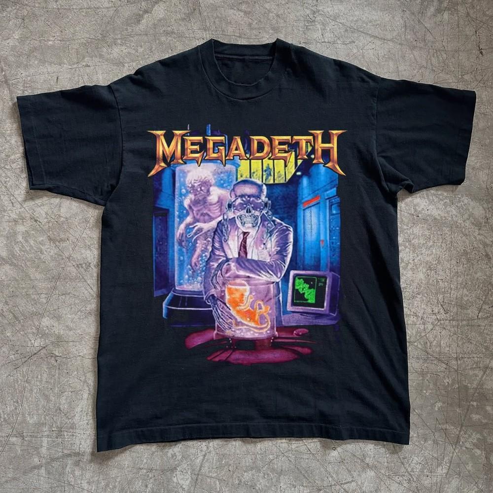 Vintage Megadeth 1991 Tour T-shirt Unisex Black Cotton T-shirt Size S-5XL