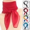 Summer Fashion Chiffon Solid Color Scarf Ladies Head Neck Square Scarf Shawls Female Hair Ties Bands Neckerchief Shawls