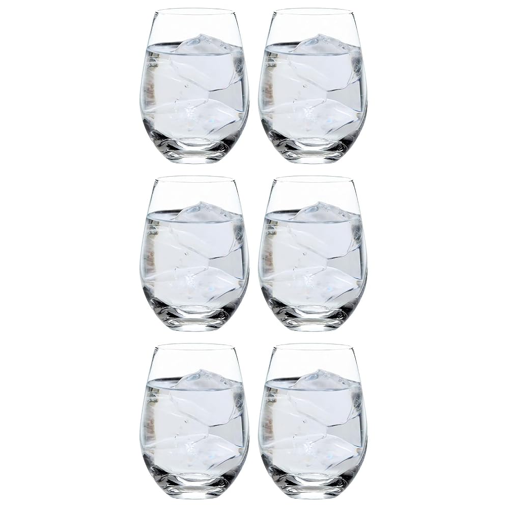 Toyo Sasaki Glass Water Variation Tumbler 490ml 6-Pack Good Design Award Winner HS Hard Strong HS