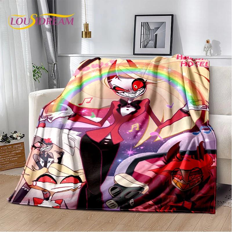 HHazbin Hotel Charlie Cartoon Soft Blanket for Home Bedroom Bed Sofa Picnic Travel Cute Throw Blanket Gift for Kids and Fans