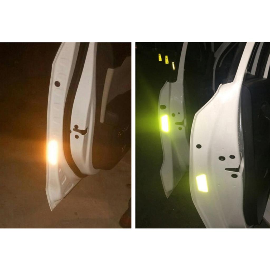 YIDELI Car Reflective Stickers Reflective Stickers, Set of 4 Aopen Anti-collision Warning Stickers, Car