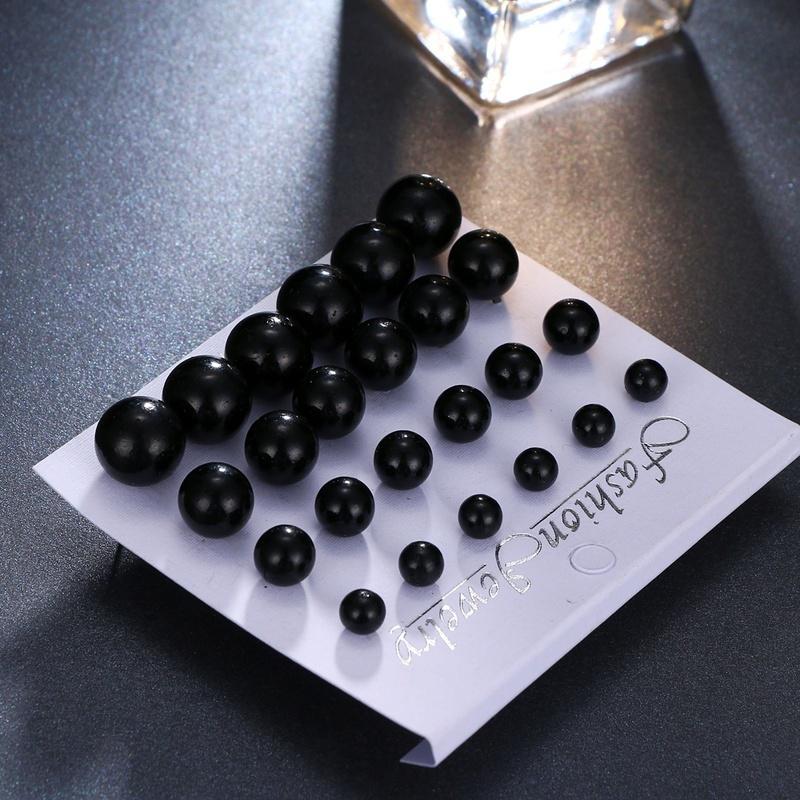 12 пар/набор серег с имитацией жемчуга, набор для женщин, ювелирные изделия Bijoux Brincos