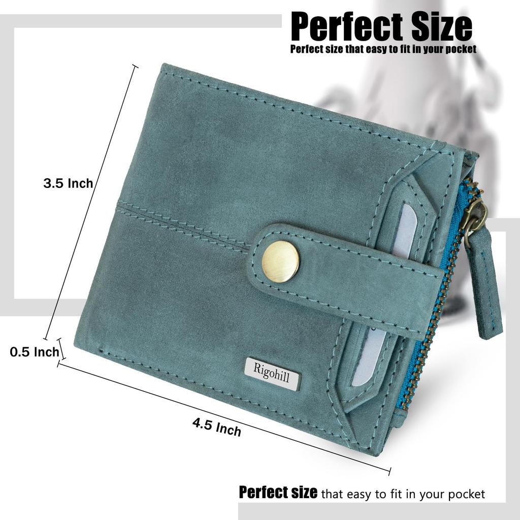 Мужской кожаный кошелек Doger Aqua Zimmer, кошелек из натуральной кожи с блокировкой RFID, подарочный набор для мужчин