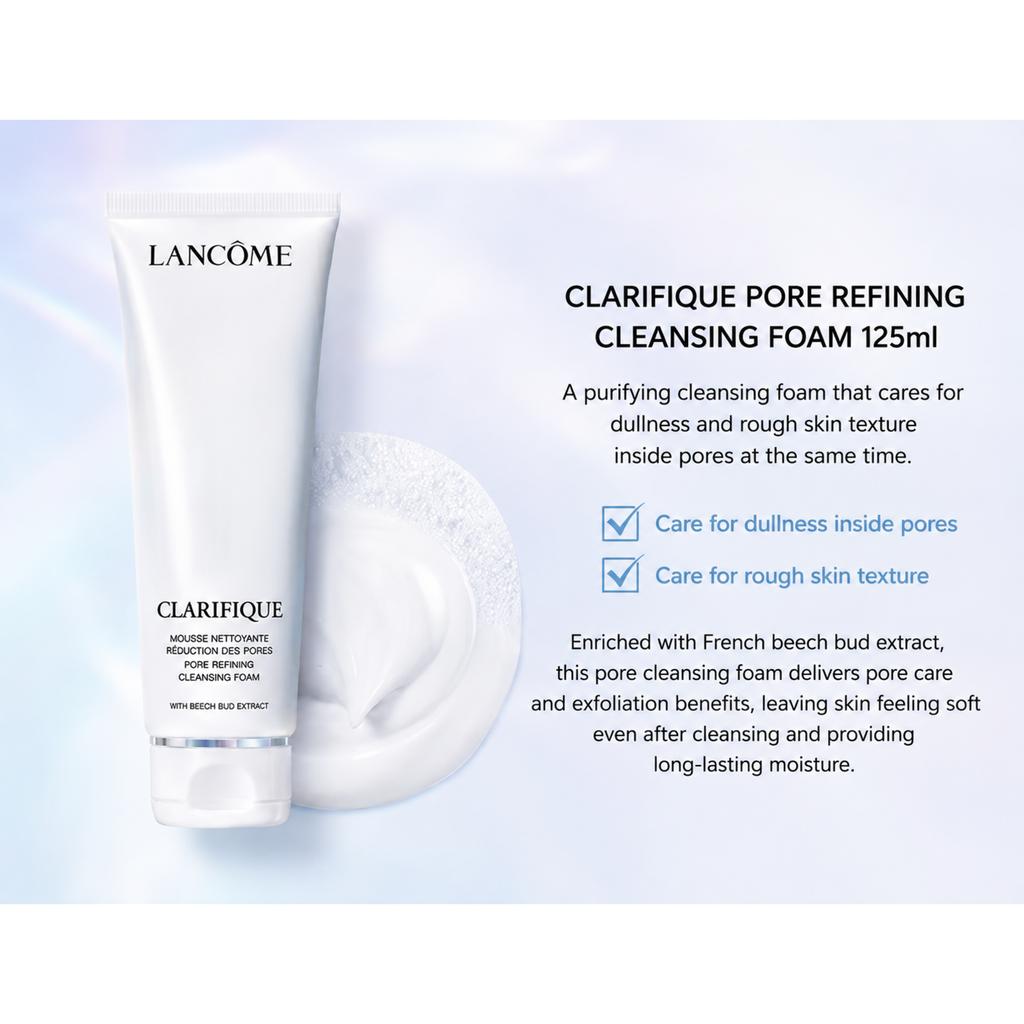 Lancome Очищающая пенка Clarifique для сужения пор 125 мл