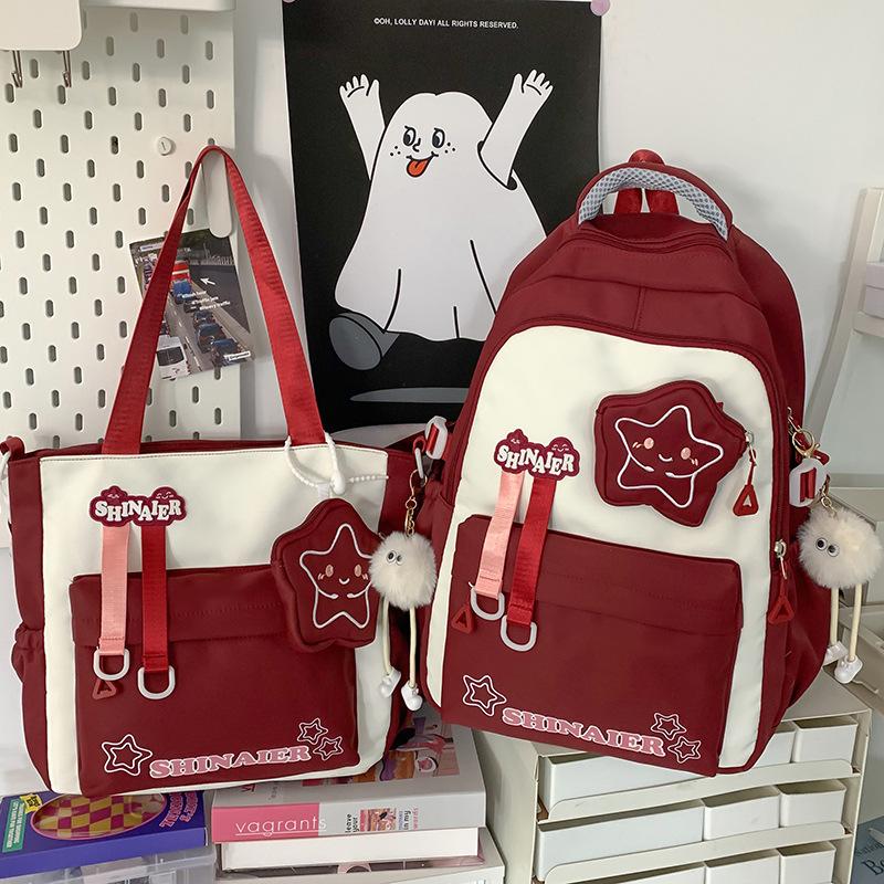 Школьный рюкзак детский, для учеников начальной школы, для девочек, для учеников средней школы, стильный комплект из двух предметов высокой ценности, рюкзак,.