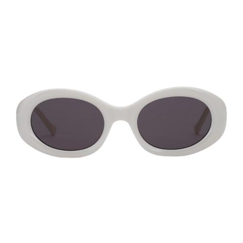 Leibeuntieolseu Lotus Lotus Acetate Oval Style Sunglasses Ivory Col.3