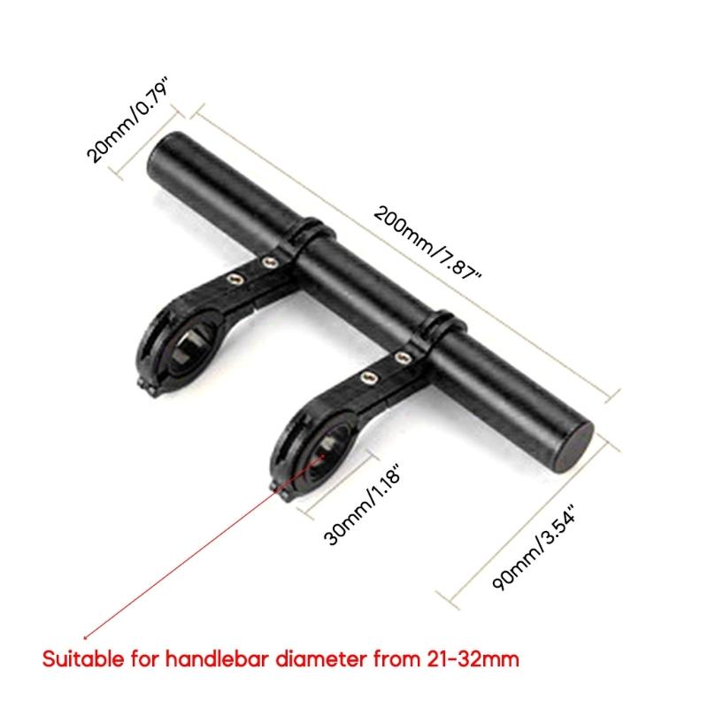 Bike Handlebar Extender Portable Bicycle-Handlebar Extension Double Bike Handlebar Bracket for Holding Bicycle-Headlight