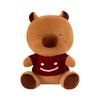 Sweater Red Smiling Capybara Plush Toy Soft Stuffed Animal Girls Gift Doll Kids