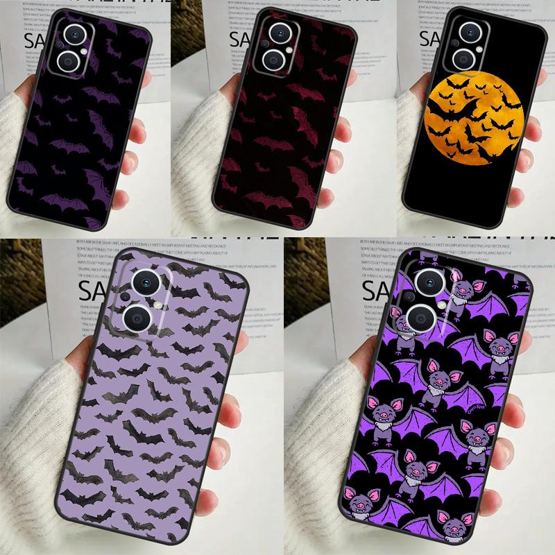 Halloween Vampire Bats Case For OPPO Reno 8 7 6 5 4 Lite 8T 5Z 4Z 10 11F OPPO Find X5 X6 Pro X2 Neo X3 Lite Cover