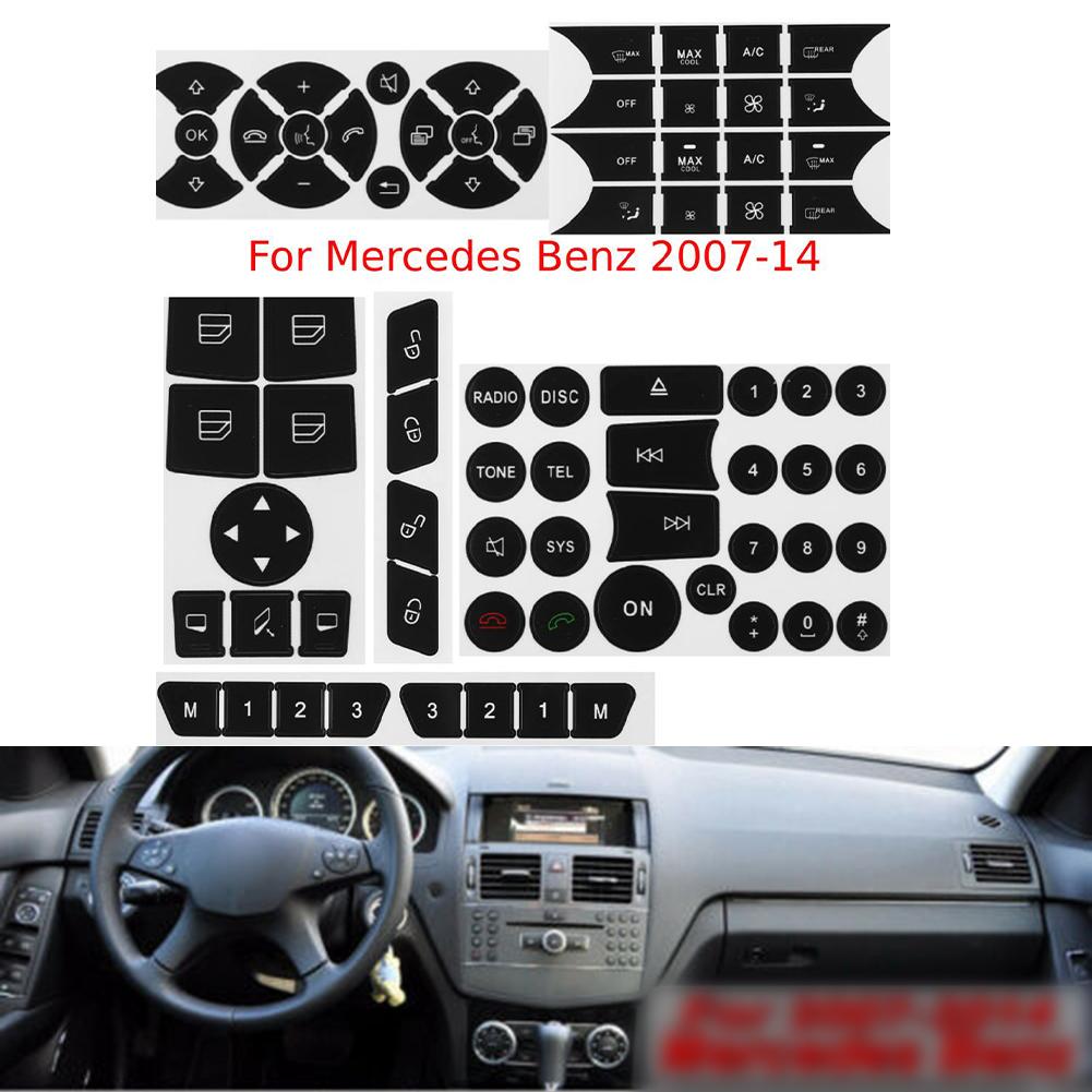 For Mercedes 2007-14 Button Repair Decals Sticker Parts Windo