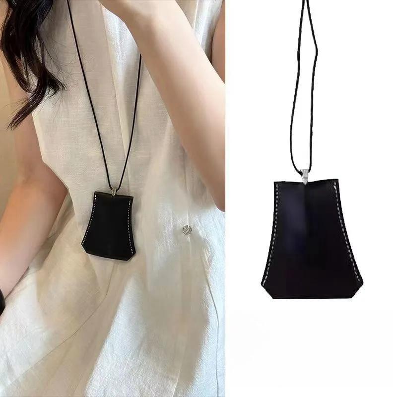 Сумка для хранения очков, подвеска, унисекс, кожаный чехол, солнцезащитные очки, брелок, цепочка, портативная, цветная сумка для чтения, ожерелье