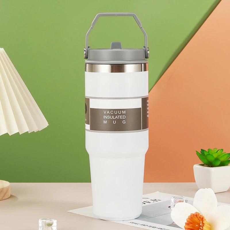 Portable Thermal Coffee Cup To Carry High Capacity Mug Thermos for Hot Coffee Gym Water Bottle Stainless Steel Insulated Tumbler