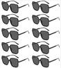 10pcs Fashion Rice Nail Square Frame Sunglasses Gradient Color New Style Female Trendy Anti-Ultraviolet Retro Sunglasses