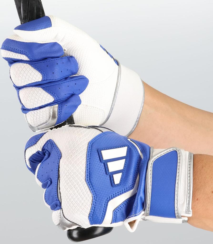 Adidas Baseball Batting 51 Blue X White LBG404 Gloves, Basic, (2311), Large,