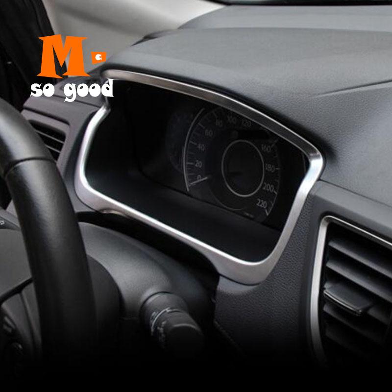 Авто интерьерные молдинги, хромированные аксессуары для Honda CRV CR-V 2012 13 14 15 2016, рамка приборной панели автомобиля, декор, наклейка, накладка