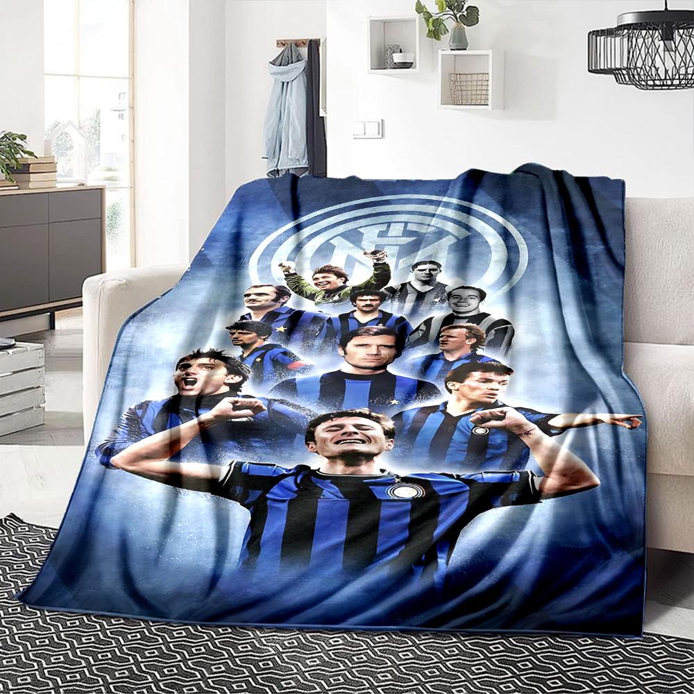 Inter Milan Champions Blankets Flannel Printed Breathable Warm Throw Blanket for Home Office Bedspreads 0708a2