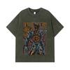 275 GSM Washed T-shirts 100% Cotton One Punch Man V8 Garou Print Unisex Heavy Cotton T Shirt
