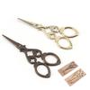 Gold-plated Embroidery Vintage Tailor Scissors Stainless Steel Mini Small Antique Pointed Mini Shears Clothing Cutting Tools