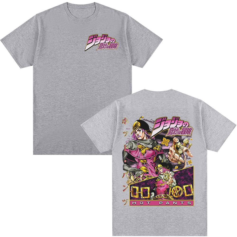 Аниме JoJo's Bizarre Adventure Футболка STEEL BALL RUN Горячие Шорты Манга Графические Футболки Мужские Женские Повседневная Мода Футболка с Коротким Рукавом