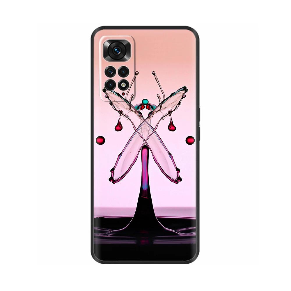 Чехол для Xiaomi Redmi Note 11 11S Мягкий Жидкий Силикон Мультяшная Крышка для Redmi Note11 Pro Plus Fundas Узорчатая Полная Защита