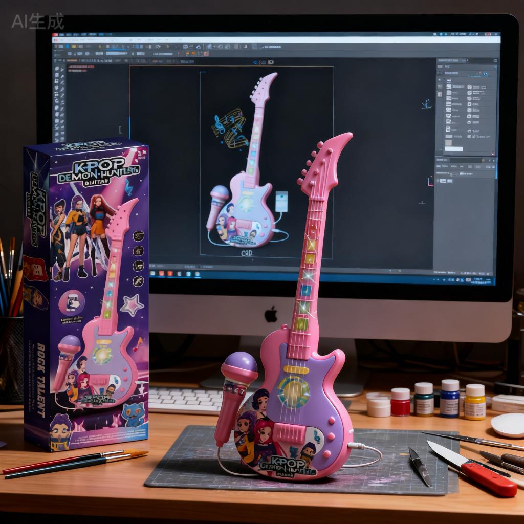 Мультяшный Аниме Kpop Девичья группа Музыкальный Микрофон Детская Игрушка со Светом Функция Пения