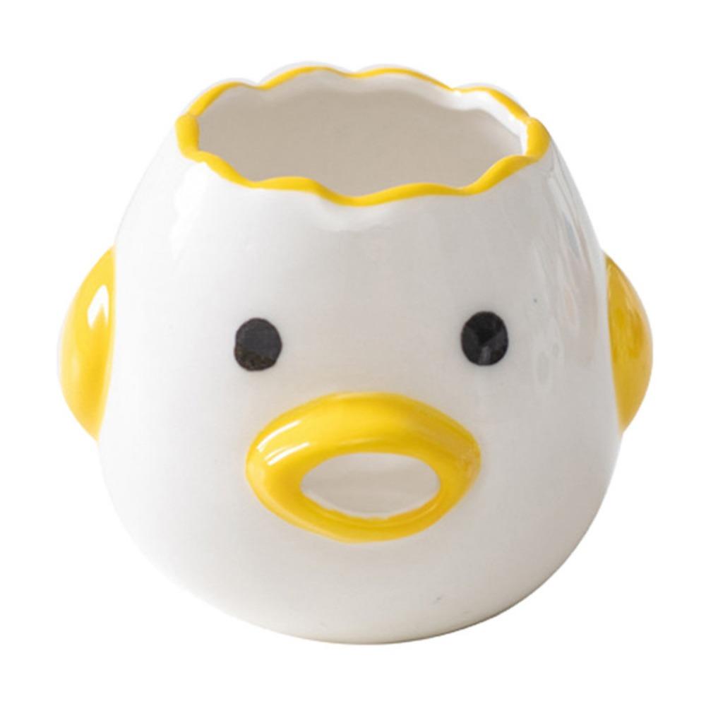 Держатель для яиц для приготовления пищи Керамический сепаратор для яичного белка Желток Белок Сепаратор Симпатичный фильтр для куриных яиц