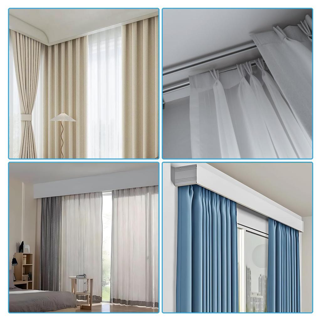 Doyime Curtain Curtain Rail Pack of Curtain Track Fits Groove Widths of Approximately and Runners, Parts, 50, Rollers, 5.5-7.5mm, Quiet, Lightweight,