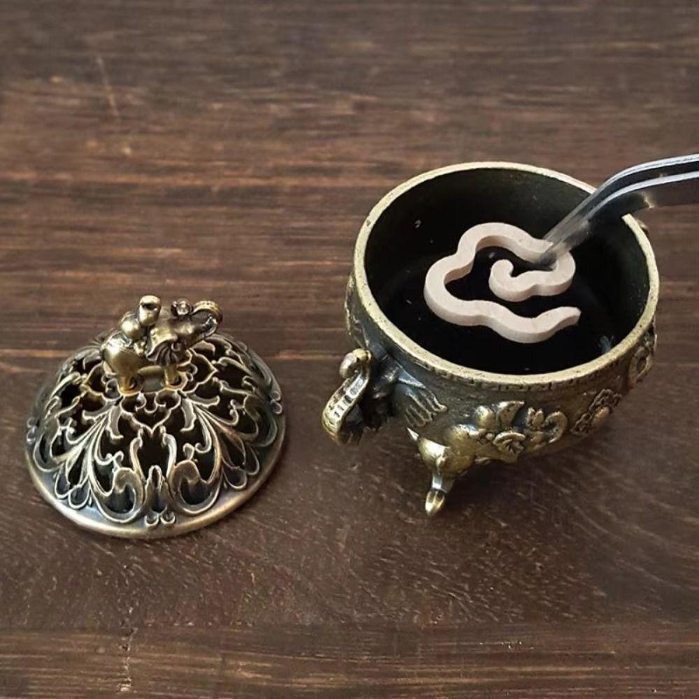 Alloy Incense Burner Animal Foot Plate Three Legged Stove  Tea Ceremony Home Decoration