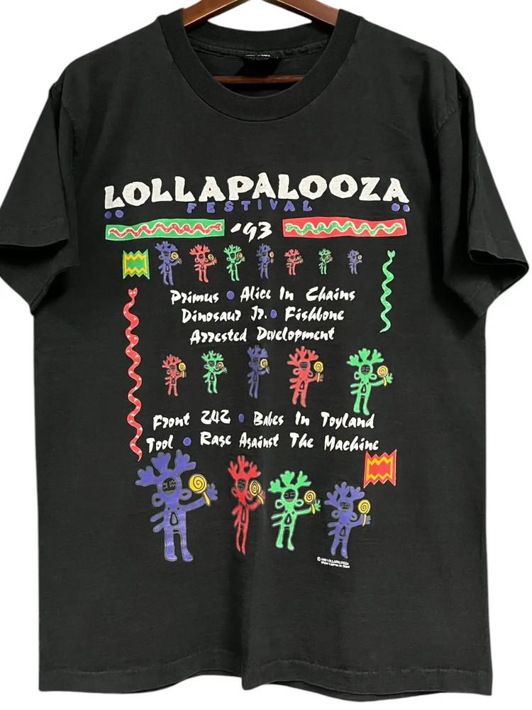 Винтажная футболка Lollapalooza Festival 90-х Унисекс Концертный S до 5XL DO431 Унисекс Футболка