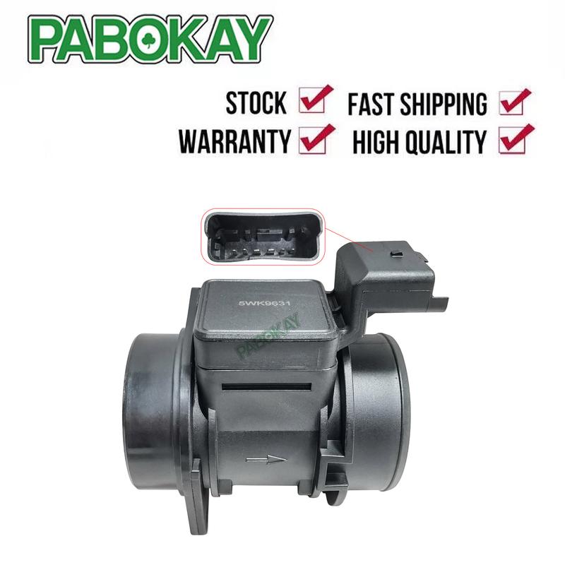 For CITROEN PEUGEOT FORD FIESTA MAF MASS AIR FLOW METER SENSOR 5WK9631 1148059 1920.EK 8ET009142-391 8ET009142391