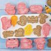 Halloween Cookie Mold 8pcs Set Cartoon Cookie Cutters Pressable Biscuit Mold Confectionery Stamp Baking Pastry Bakeware Tools