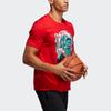 adidas Роза Аватар Mvp мультфильм Баскетбол Повседневная футболка с короткими рукавами мужские топы малиновые GP3441