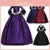 Medieval Marie Women Antoinette Costume Renaissance Gothic Victorian Maxi Dress