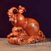 Classical and Creative Solid Wood Carving Gourd Decorations, Home Living Room, Mahogany Ruyi Handicrafts Home Decoration Statue