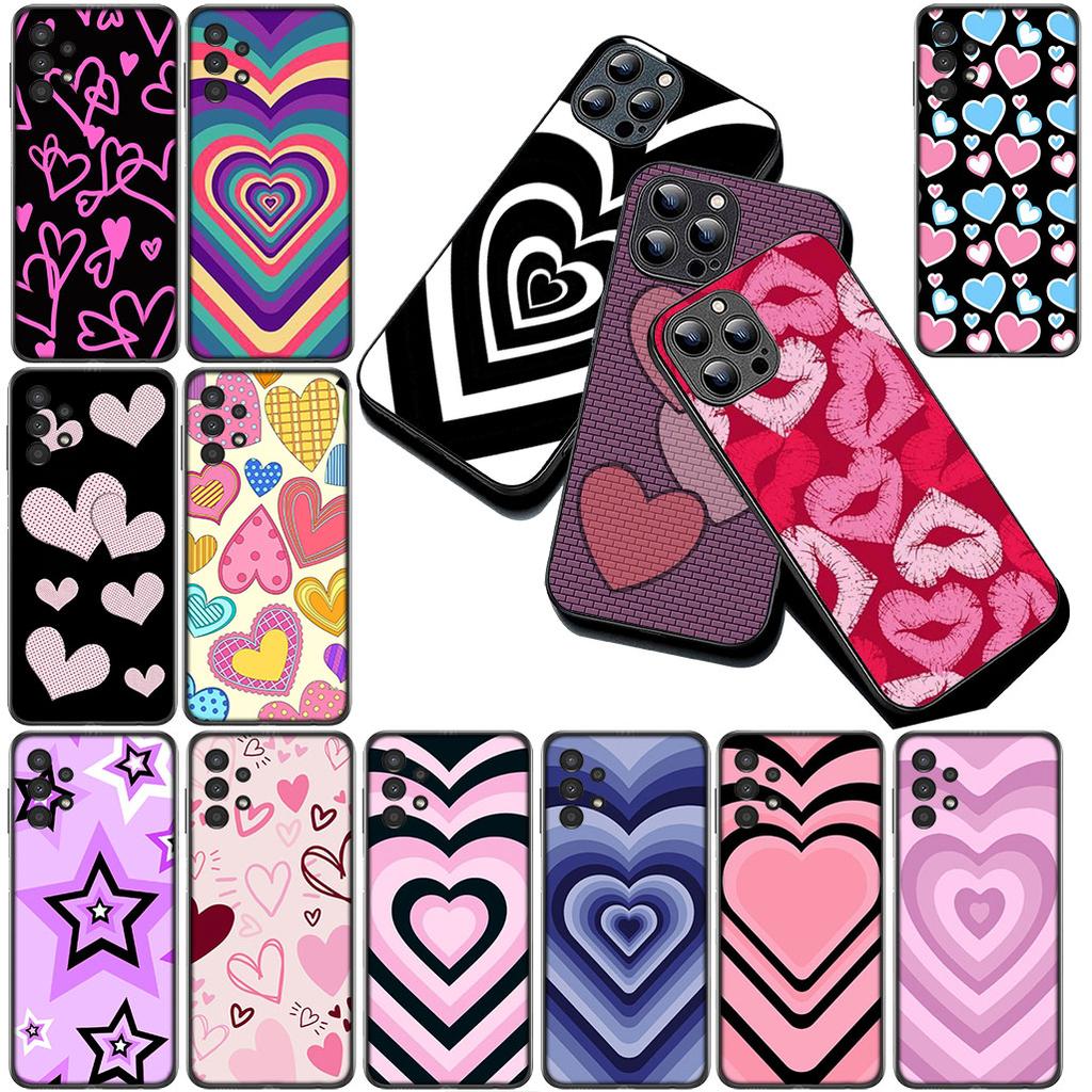 Star Dark Red Heart Love Phone Case for Xiaomi Redmi Note 12 11 10 A3 Pro 10A 10C 12C Note12 5G 4G Protective Cover