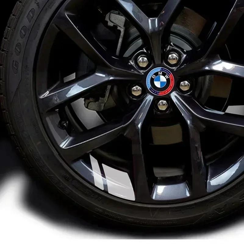 For BMW E84 2-4pcs 56/68mm Car Hub Cap Wheel Center Cap Emblem 50th Anniversary Badge For BMW E90 E60 F10 F20 G20 G30 E53 E85 E70 E84 F48 QT1