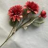 Artificial 3 Head Dahlia Chrysanthemum Bouquet For Wedding Floral Home Decor